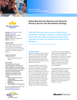 British American Tobacco Case Study - Center