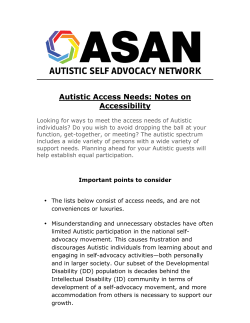 Accommodations for Autistic Individuals