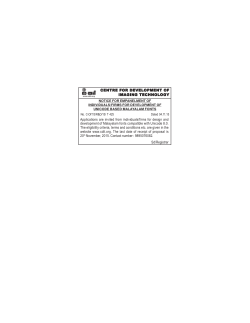 Applications are invited from individuals/firms for design and - C-Dit
