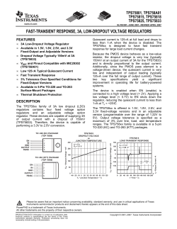Fast-Transient Response, 3A, Low