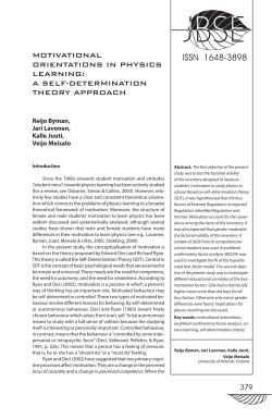 motivational orientations in phYsiCs learninG: a