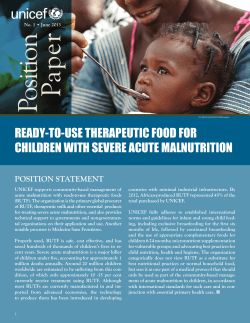 ready-to-use therapeutic food for children with severe acute