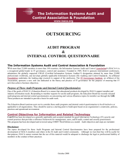 Audit Program Outsourcing