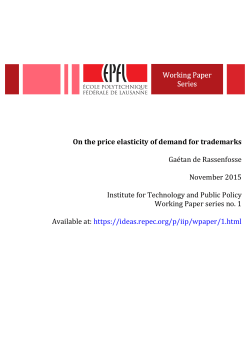 On the price elasticity of demand for trademarks - CDM