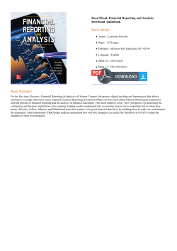 Read Ebook Financial Reporting and Analysis