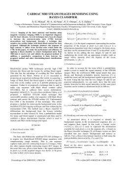 CARDIAC MRI STEAM IMAGES DENOISING USING BAYES