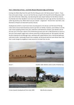 Part 2 : Walvis Bay to Puros &ndash; via Erindi, Mowani Mountain lodge