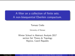 A filter on a collection of finite sets. A non