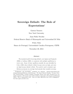 Sovereign Default: The Role of Expectations