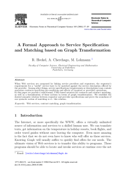 A Formal Approach to Service Specification and Matching based on
