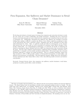 Firm Expansion, Size Spillovers and Market