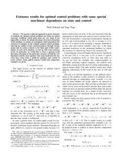 Existence results for optimal control problems with some special non