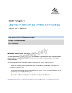 Dispensary Activities - click to view sample