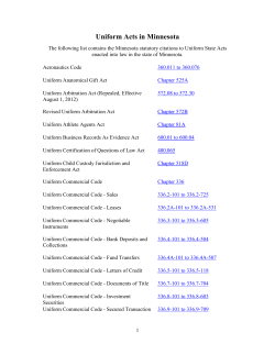 Uniform Acts in Minnesota