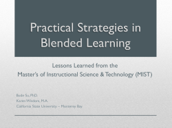 Innovative Strategies in Blended Learning