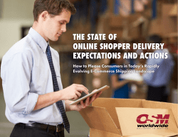 the state of online shopper delivery expectations and actions