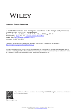 A Model of International Asset Pricing with a Constraint on the