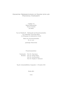 Geometric Representations of Graphs with low Polygonal Complexity