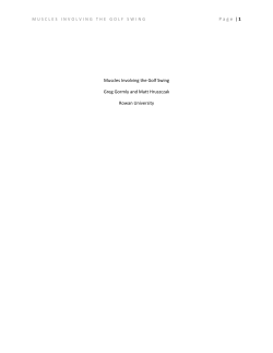 MUSCLES INVOLVING THE GOLF SWING Page | Muscles Involving