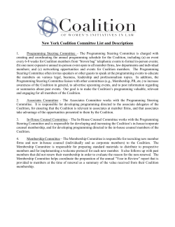 New York Coalition Committee List and Descriptions