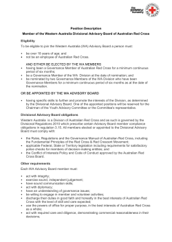 Position Description Member of the Western Australia Divisional