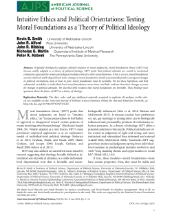 Testing Moral Foundations as a Theory of Political Ideology