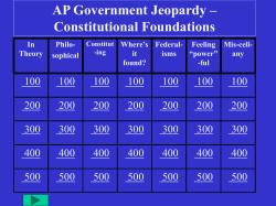 Jeopardy--Constitution