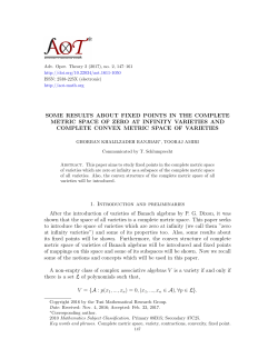 SOME RESULTS ABOUT FIXED POINTS IN THE COMPLETE