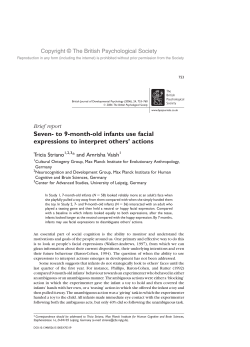 Seven to 9monthold infants use facial expressions to interpret others