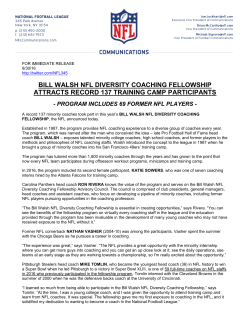 bill walsh nfl diversity coaching fellowship