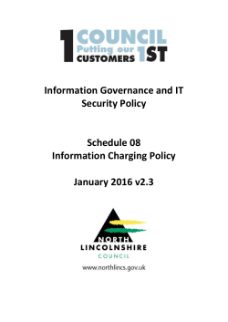 Information Charging Policy - North Lincolnshire Council
