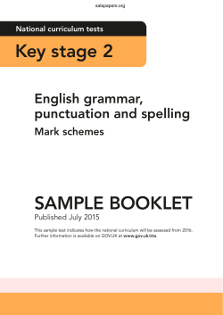 Key stage 2 SAMPLE BOOKLET