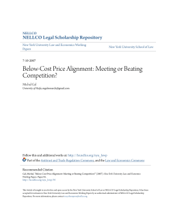 Below-Cost Price Alignment: Meeting or Beating Competition?