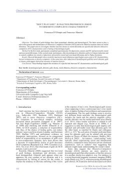 &ldquo;Don`t Play God!&rdquo;: Is inaction preference linked to obsessive