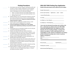 Parking Procedures 2016-2017 BHS Parking Pass Application
