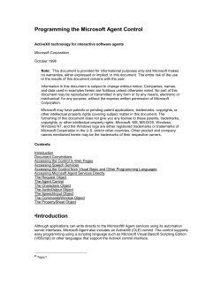 Programming the Microsoft Agent Control