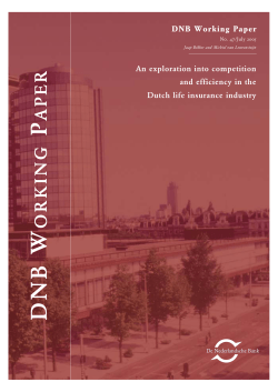 An exploration into competition and efficiency in the Dutch life