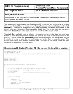 AP Computer Science I - Vernon Computer Science