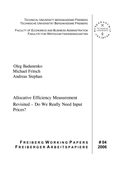 Allocative Efficiency Measurement Revisited