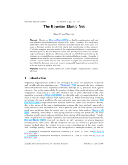The Bayesian Elastic Net