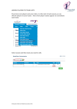 Adding Players To Team Lists - Banyule Netball Association