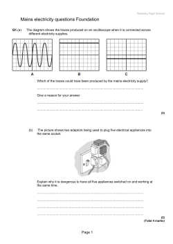 Mains electricity questions Foundation