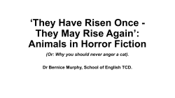 *They Have Risen Once: They May Rise Again*: Animals in Horror