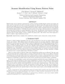 Scanner Identification Using Sensor Pattern Noise