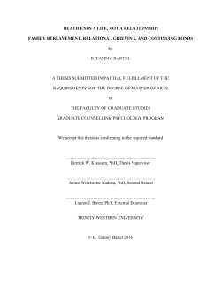 DEATH ENDS A LIFE, NOT A RELATIONSHIP