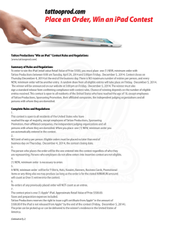 Place an Order, Win an iPad Contest