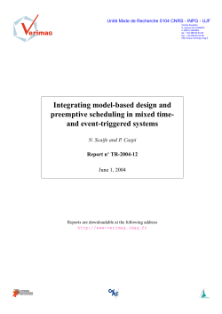 Integrating model-based design and preemptive
