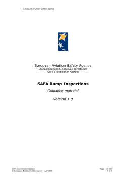 SAFA ramp inspection procedure