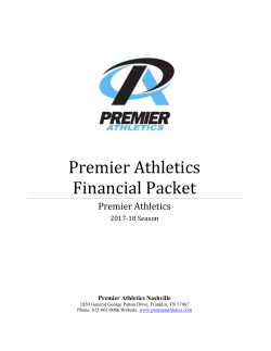 Premier Athletics Financial Packet