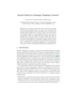 Formal Model for Ontology Mapping Creation